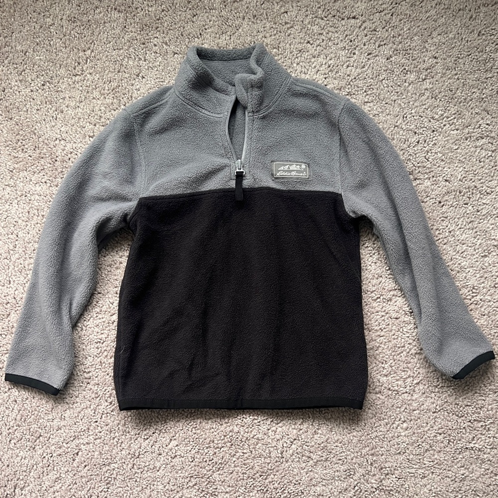Boys Eddie Bauer Two-Tone Zip-Up Sweater